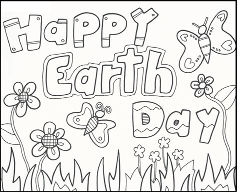 coloring page  earth day   kids involved  earth day