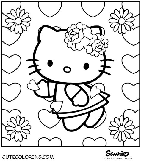 kitty coloring pages cutecoloringcom