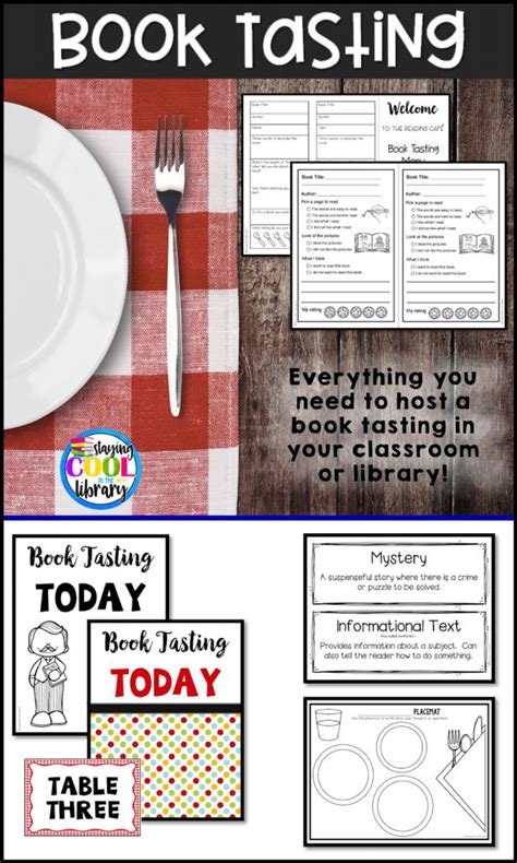 book tasting activity packet book tasting library lessons middle