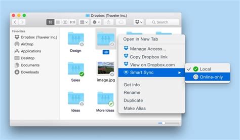 dropboxs smart sync lets users open  file stored    cloud   normal file