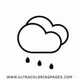 Coloring Colorare Disegni Rain Hail Nuvem Lluvia Wolke Blitz Chuva Nublado Fulmine Chuvoso Ultracoloringpages Regen Onlinewebfonts Sturm sketch template