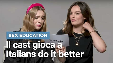sex education il cast di sex education gioca a italians
