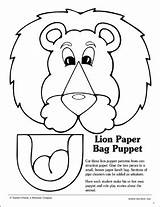Puppet Bag Paper Lion Template Puppets Pattern Printable Printables Craft Crafts Daniel Scholastic Animal Activities Den Lions Kids Patterns Sheets sketch template