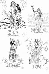 Gods Mythology Olympian Goddesses sketch template