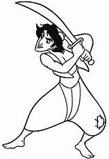 Aladdin Coloringstar Sword Birijus sketch template