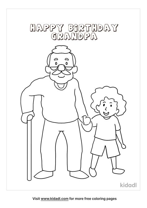 happy birthday grandpa coloring page coloring page printables