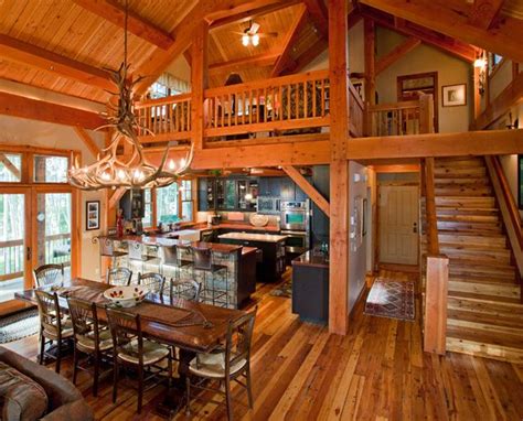 beautiful log cabin dining room country livin pinterest