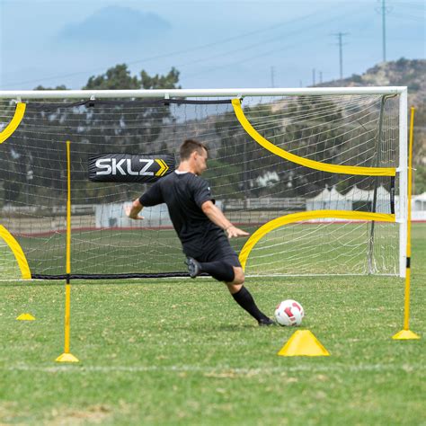 sklz goalshot shooting  finishing soccer training tool   standard size soccer goal