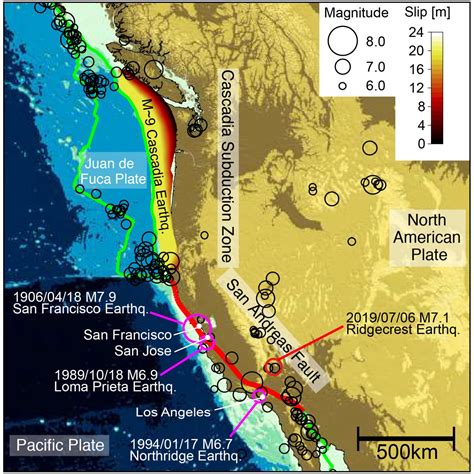 cascadia subduction zone linked  san andreas fault strange sounds