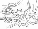 Dapur Peralatan Makan Vajilla Mewarnai Minum Imprimir Gratuitos Kitchenware Ayo Merupakan sketch template