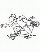 Coloring Pages Skateboard Skateboarding Colouring Comments Coloringhome sketch template