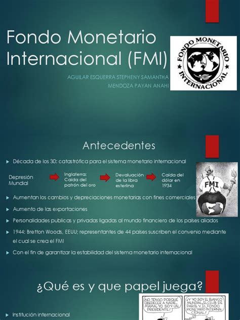 1 fondo monetario internacional fmi fondo monetario internacional