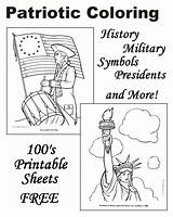 Coloring Patriotic Pages Printable Kids American Flag History Presidents Liberty Statue July Raisingourkids Print States Flags Raising 4th Eagle Template sketch template