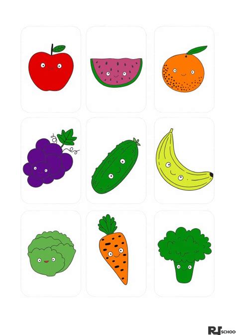 printable coloring book  kids fruit vegetables  coloring