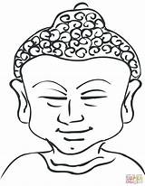 Buddha Coloring Drawing Pages Outline Printable Head Clip Asian Face Line Buddhism Vector Asia Cliparts Public Svg Statue Simple Clker sketch template