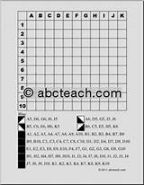 Coloring Grid Abcteach Grids Template Pages Mystery sketch template
