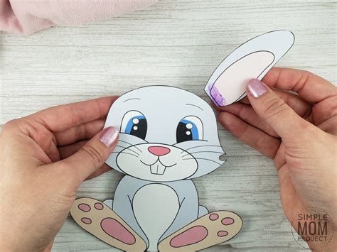 cut  paste bunny rabbit craft simple mom project