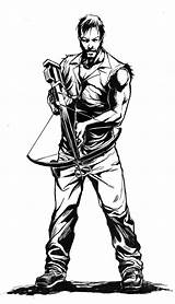 Daryl Walking Dead Dixon Coloring Pages Galleryhip Comics sketch template