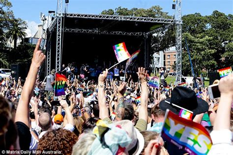 Marriage Equality Supporters Gather For Same Sex Results Daily Mail