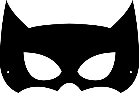black bat mask template clipart