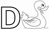 Letter Duck Coloring Pages Fun Kids sketch template