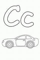 Letter Coloring Pages Printable Alphabet Car Kids Drawing Print Colouring Sheets Letters Clipart Kindergarten Numbers Popular Library Coloringhome sketch template