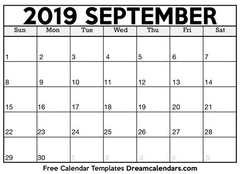 september month calendar printable printable word searches