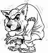 Werewolf Werewolves Coloringbookfun sketch template