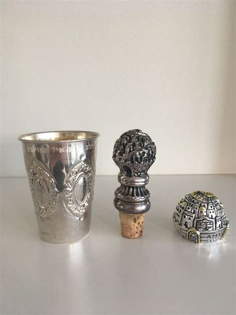 flessenkurk kiddush beker zilveren miniatuur  zilver catawiki