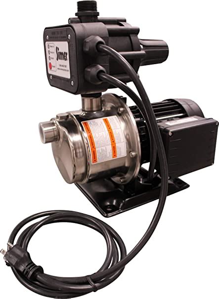 simer 4075ss 01 3 4 hp pressure booster pump utility pumps amazon canada