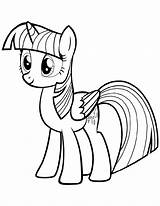 Alicorn Coloring Pages Printable Pony Little sketch template