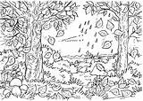 Forest Nature Coloring Pages Printable Kb sketch template