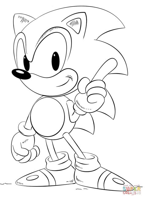 classic sonic coloring pages coloring home