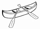 Canoe Boat Coloring Drawing Transportation Small Pages Printable sketch template