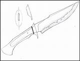 Knife Bowie Drawing Knives Messer Hunting Template Schablonen Zeichnungen Patterns Cool Ryan Getdrawings Schmieden Coole Skizzen Schwerter Und Choose Board sketch template