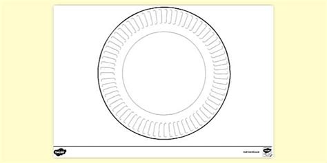 paper plate colouring sheet colouring twinkl resources