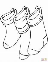Coloring Socks Sock Colorable Template sketch template