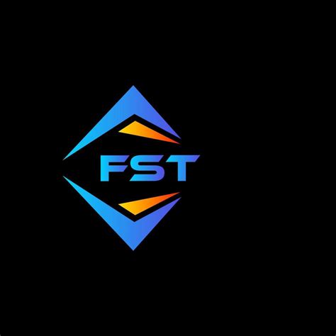 fst abstract technology logo design  black background fst creative initials letter logo