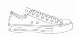 Converse Shoe Drawing Sketch Shoes Drawings Easy Contour Technical Sneakers Step Sketches Vector Kids Own sketch template