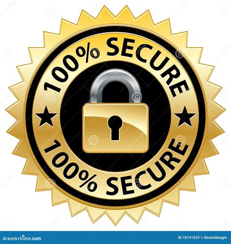 secure website seal stock vector illustration  percent