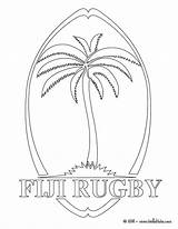 Fiji Fidji Blason Iles Drawing Colorier Fiyi Hellokids sketch template