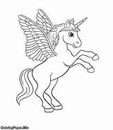 Unicorn Einhorn Pegasus Kleurplaat Ausmalen Pferd Ausmalbild Kleurplaten Unicorns Eenhoorn Vleugels Colouring Licorne Getdrawings Cheval Flügel Coloringpages Winged Pferde Flügeln sketch template