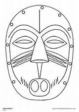 Masque Africain Africains Masques Maternelle Librairie Visiter sketch template