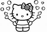 Kitty Hello Coloring Pages Large Color Print Kids sketch template