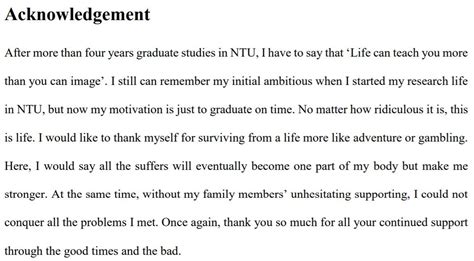greatest thesis acknowledgement ive read gradschool