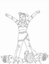 Coloring Cheerleading Pages Cheer Pom Cheerleader Sheets Print Cheerleaders Color Drawing Bratz Poms Barbie Team Printable Kids Megaphone Football Girls sketch template
