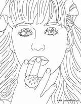 Coloring Pages Katy Perry People Printable Famous Close Colouring Choose Board sketch template