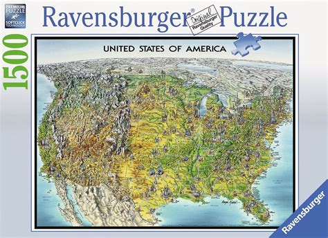 usa map  piece jigsaw puzzle   ravensburger usa map