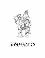 Melchor Camello Reyes Magos sketch template