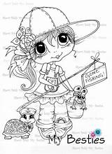 Digi Instant Besties Daisy Wild Child Img069 Gone Dolls Fishing Create Color Stamp sketch template